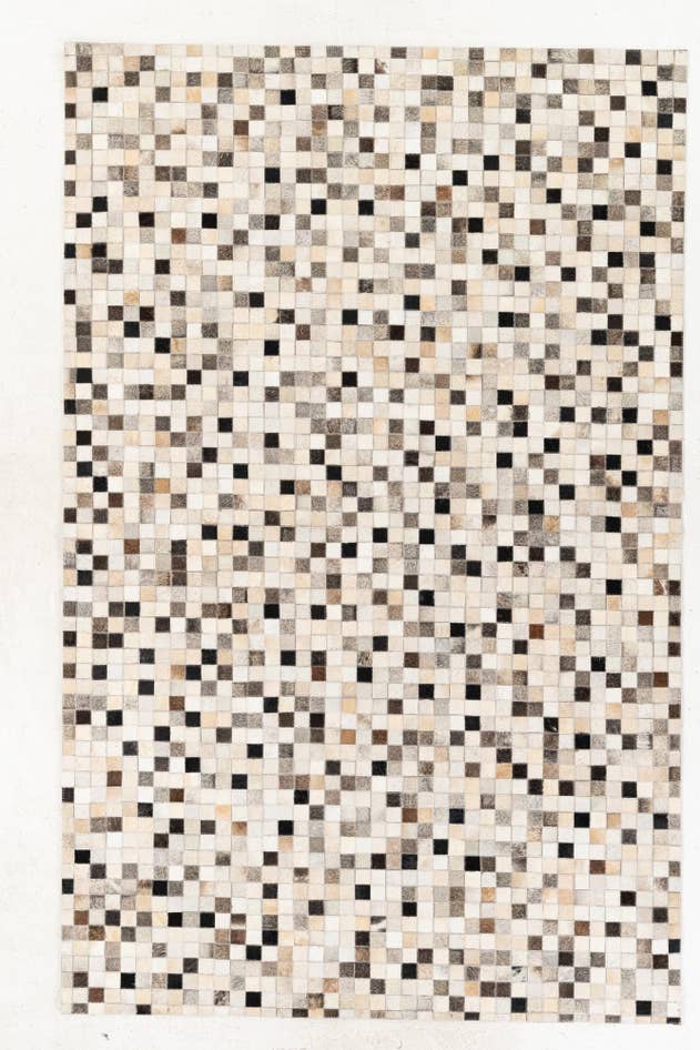 Detail image of 5' 2 x 8' Cowhide Stocks Rug