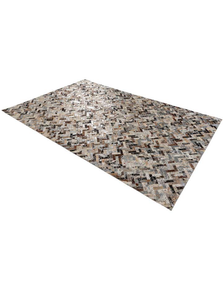 4' 10 x 7' 7 Cowhide Stocks Rug