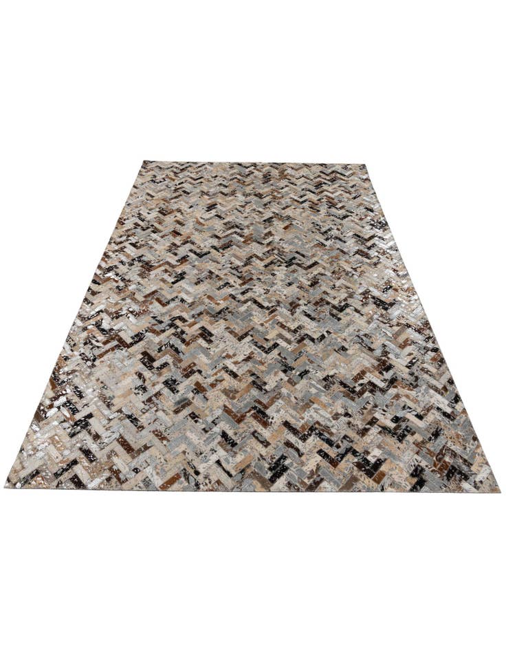 Detail image of 4' 10 x 7' 7 Cowhide Stocks Rug
