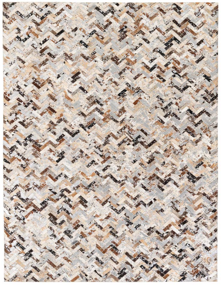 Detail image of 4' 10 x 7' 7 Cowhide Stocks Rug