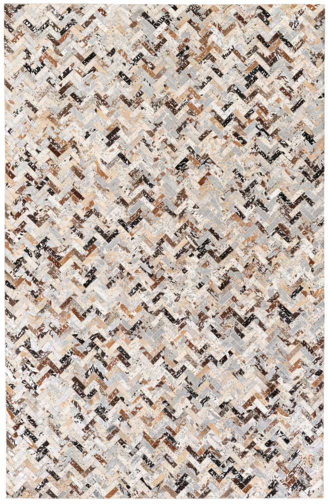 4' 10 x 7' 7 Cowhide Stocks Rug
