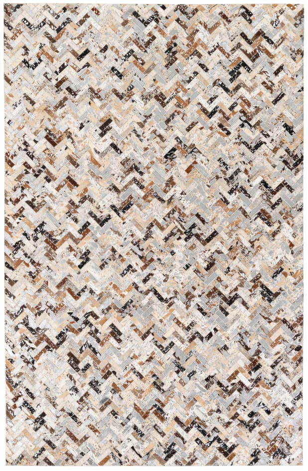 Detail image of 4' 10 x 7' 7 Cowhide Stocks Rug