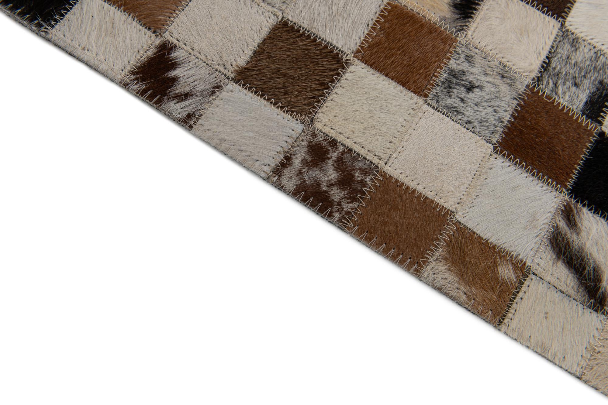 5' 1 x 8' Cowhide Stocks Rug