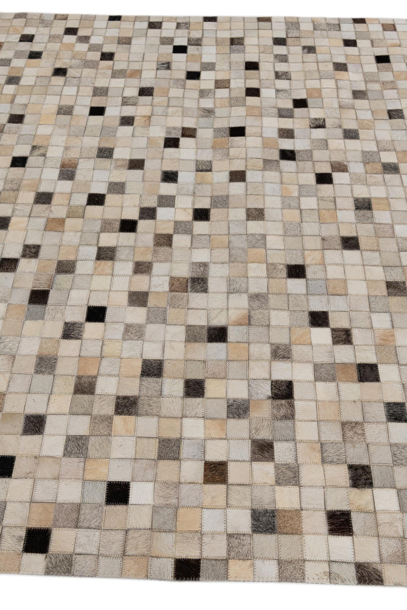 5' x 8' Cowhide Stocks Rug