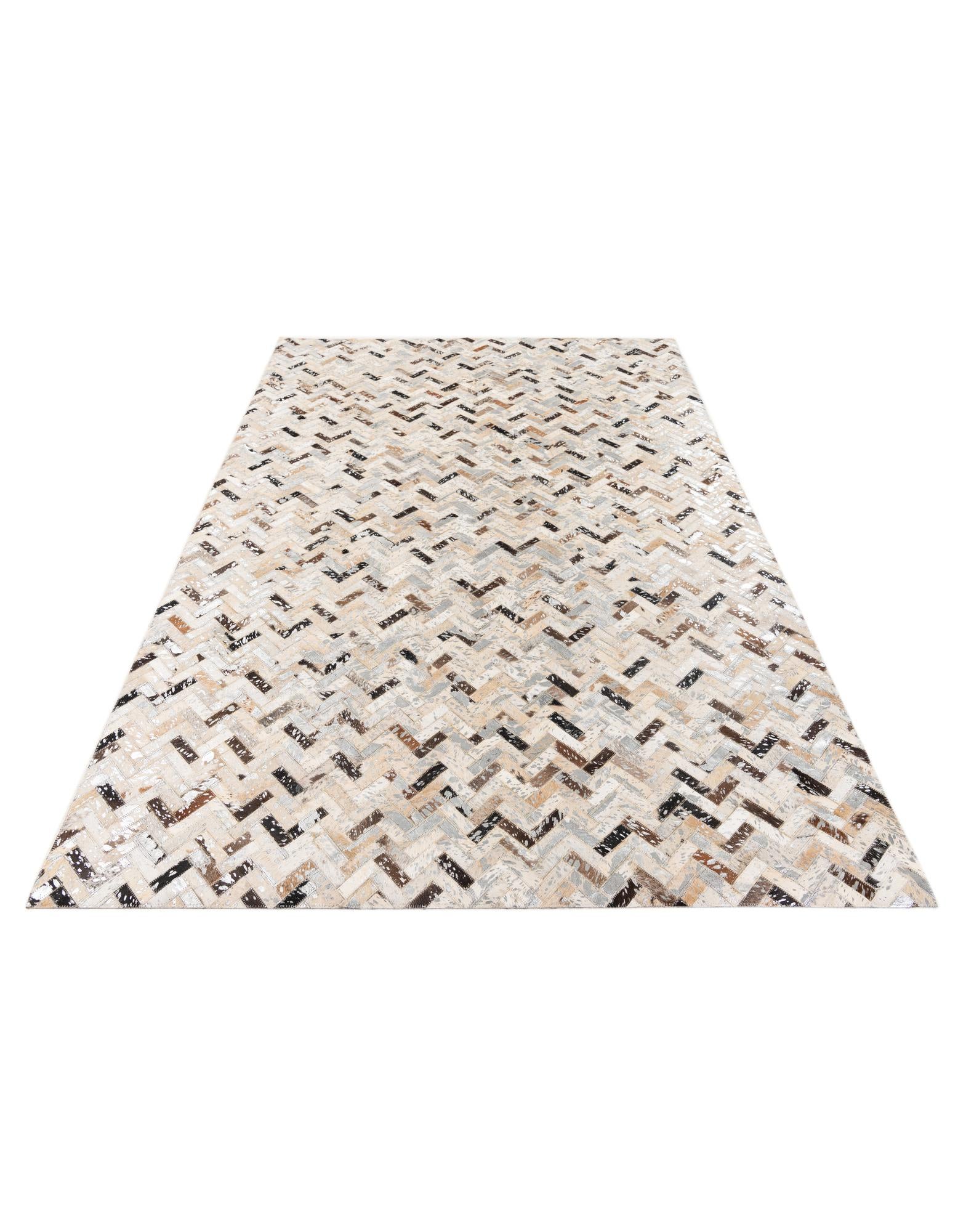 4' 10 x 7' 6 Cowhide Stocks Rug