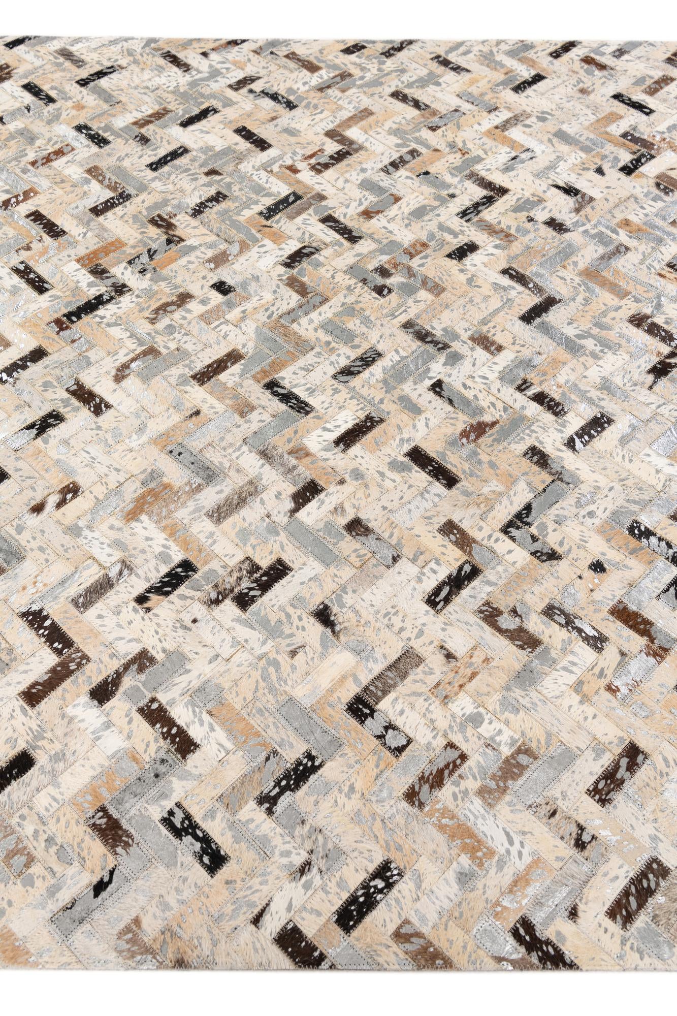 4' 10 x 7' 6 Cowhide Stocks Rug