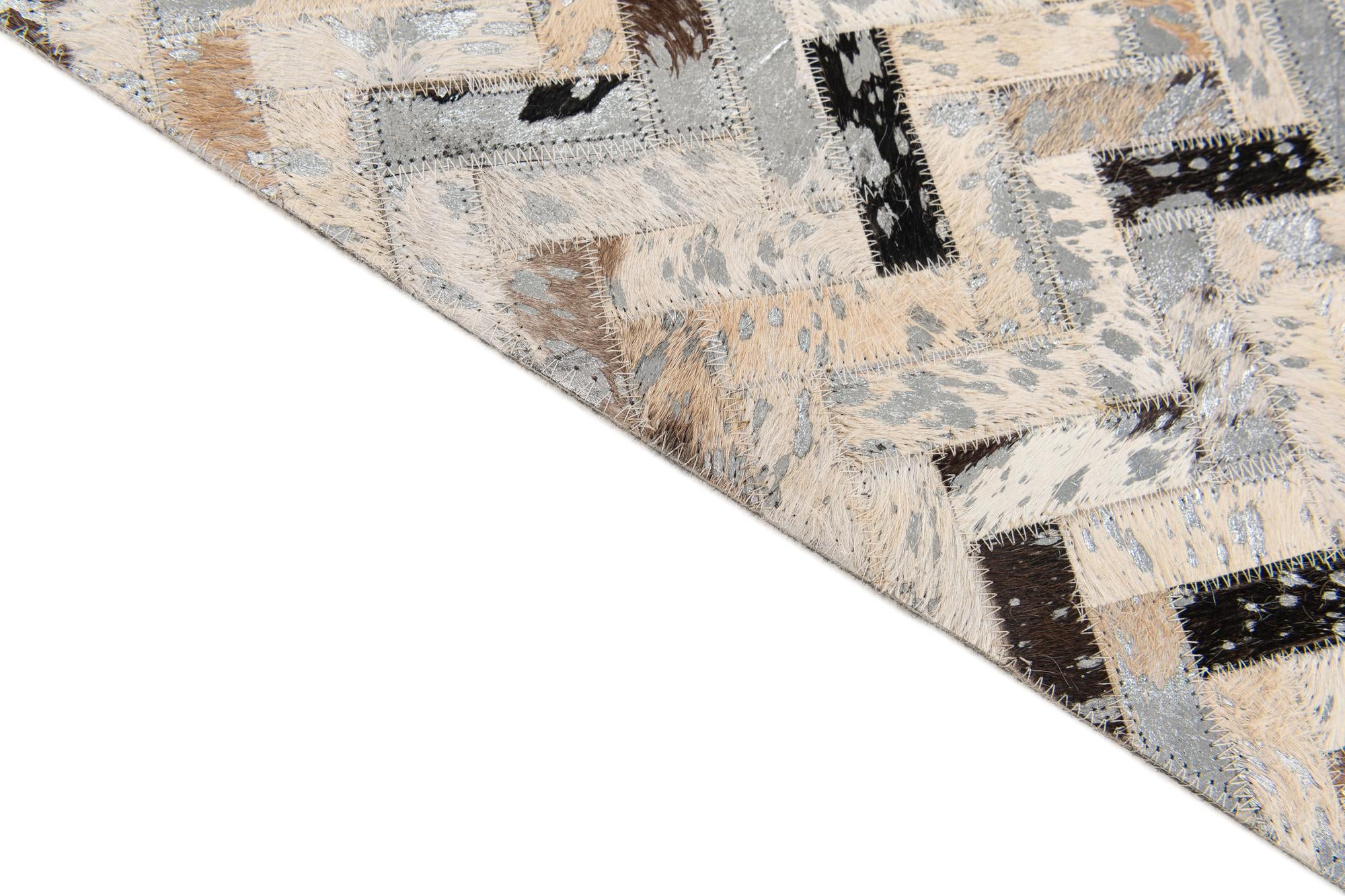 4' 10 x 7' 6 Cowhide Stocks Rug
