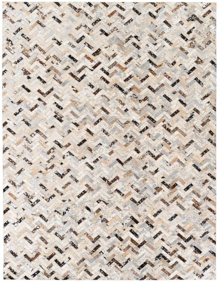 Detail image of 4' 10 x 7' 6 Cowhide Stocks Rug