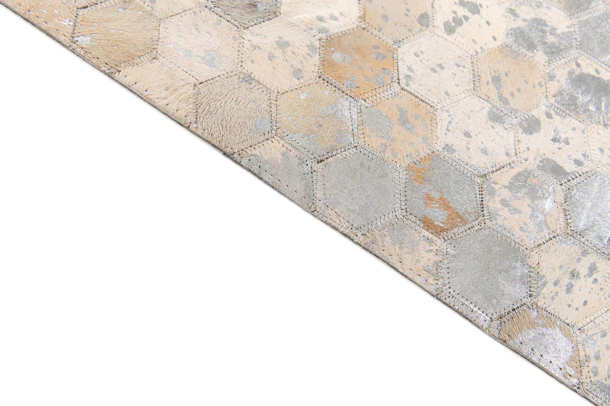 4' 11 x 7' 8 Cowhide Stocks Rug