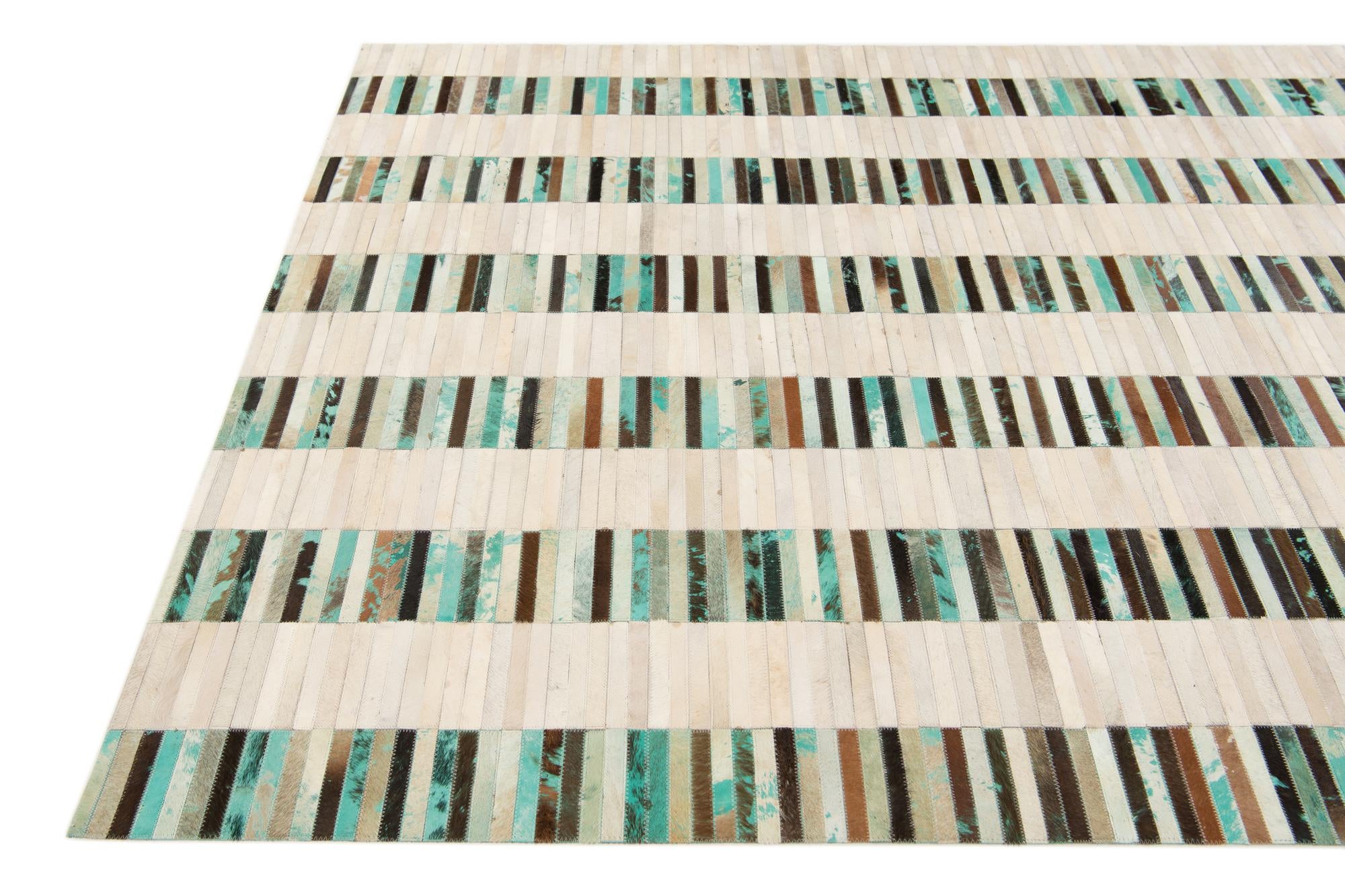 6' x 9' 1 Cowhide Stocks Rug