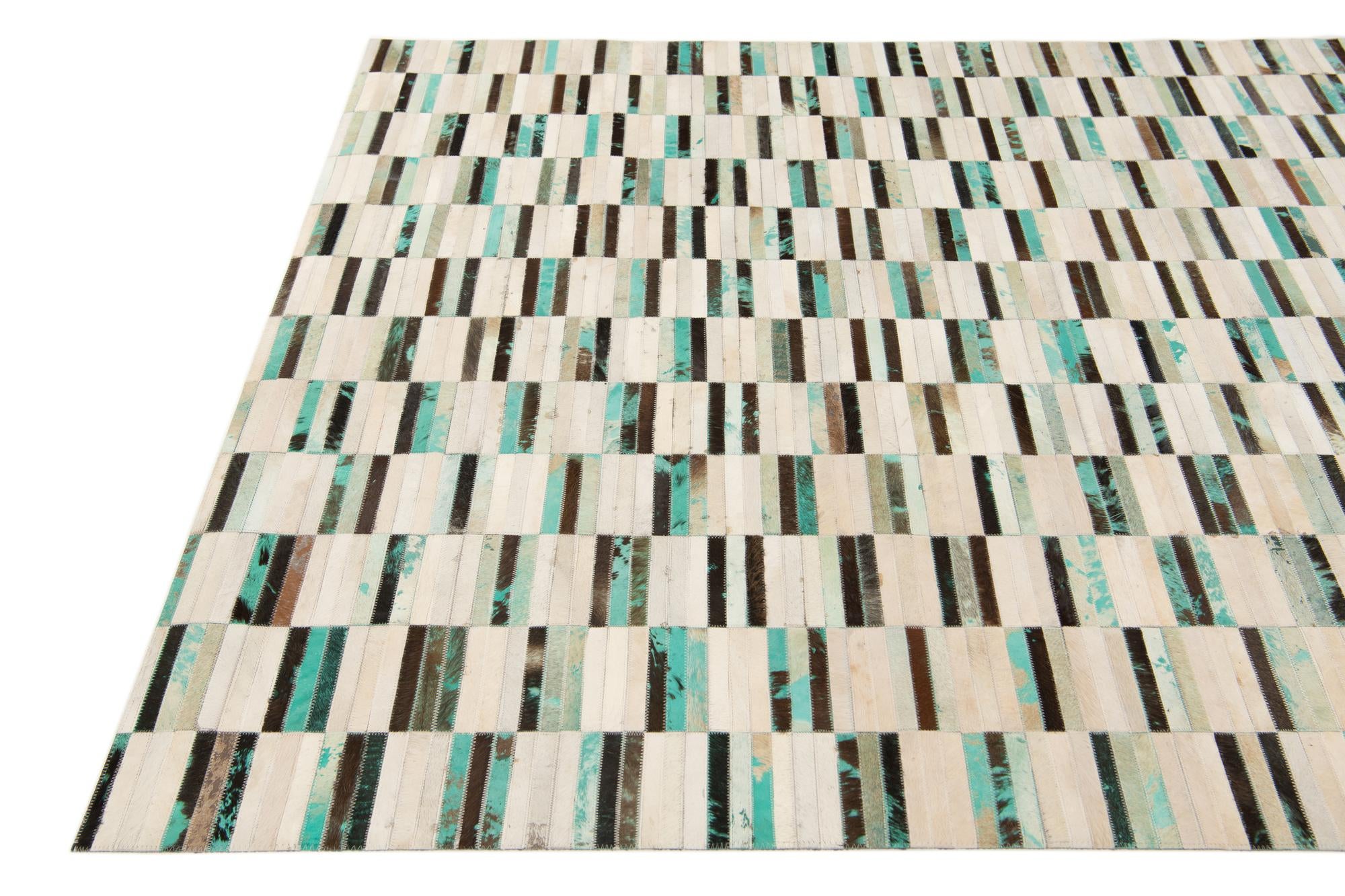 6' x 8' 11 Cowhide Stocks Rug