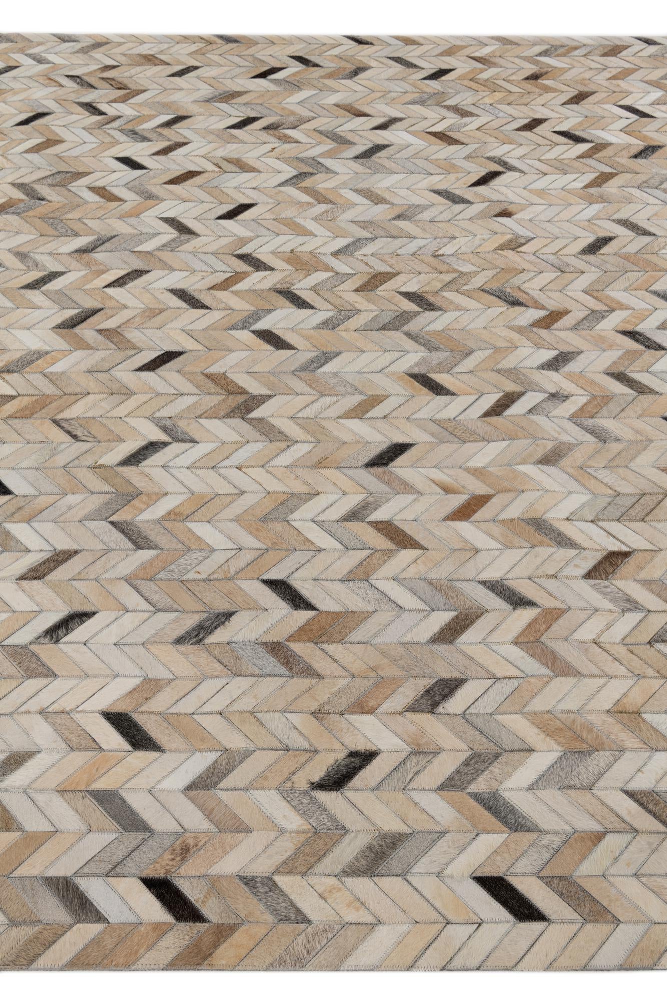 6' 8 x 9' 11 Cowhide Stocks Rug