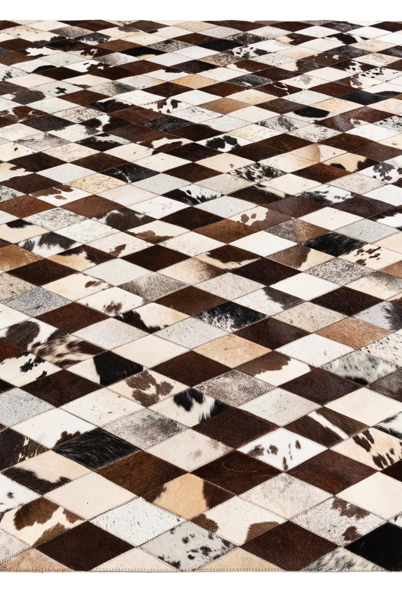 6' 6 x 9' 10 Cowhide Stocks Rug