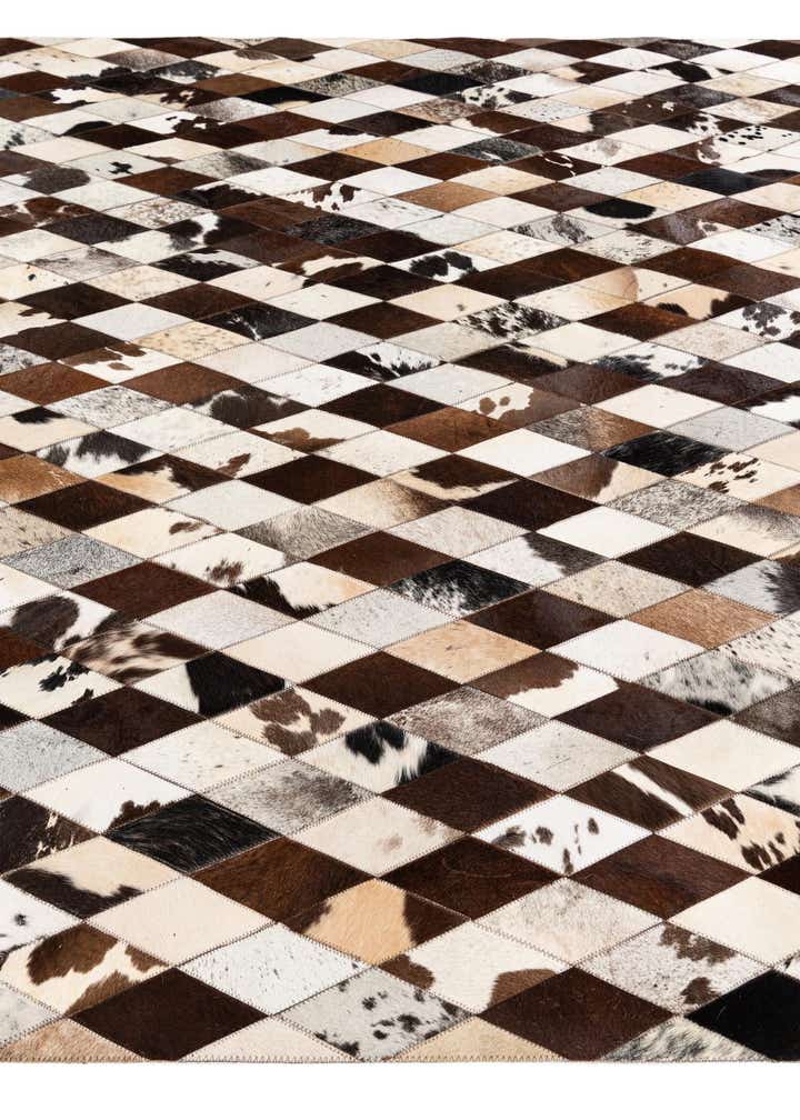 6' 6 x 9' 10 Cowhide Stocks Rug