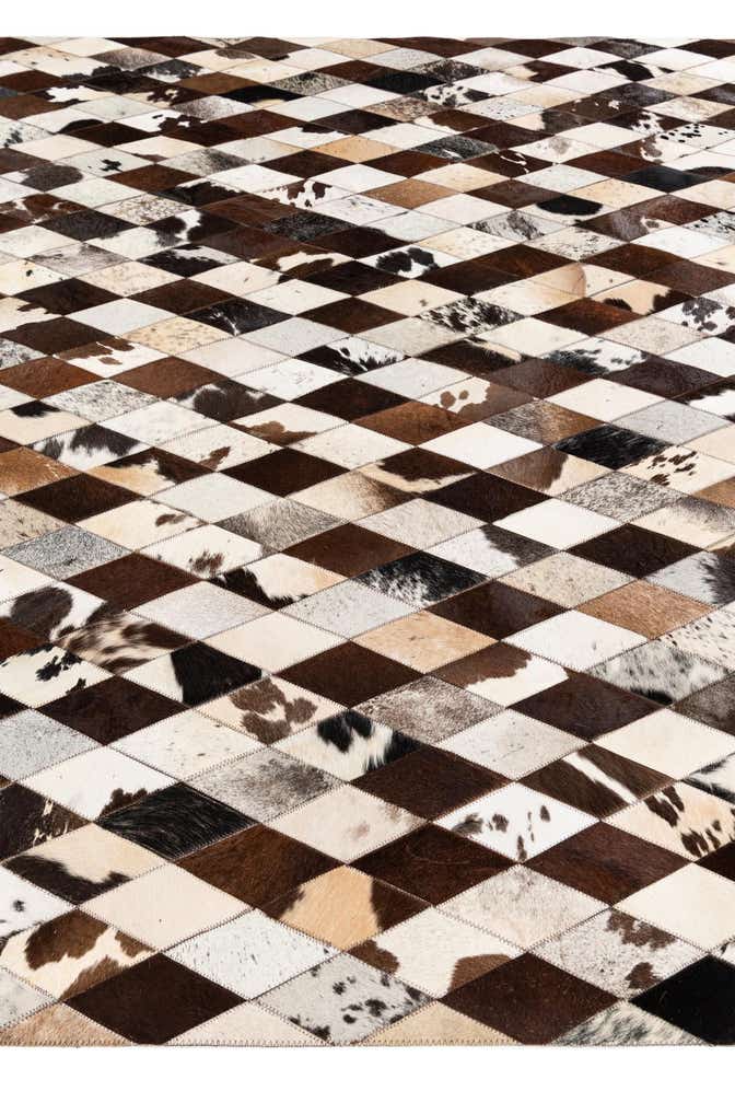 6' 6 x 9' 10 Cowhide Stocks Rug