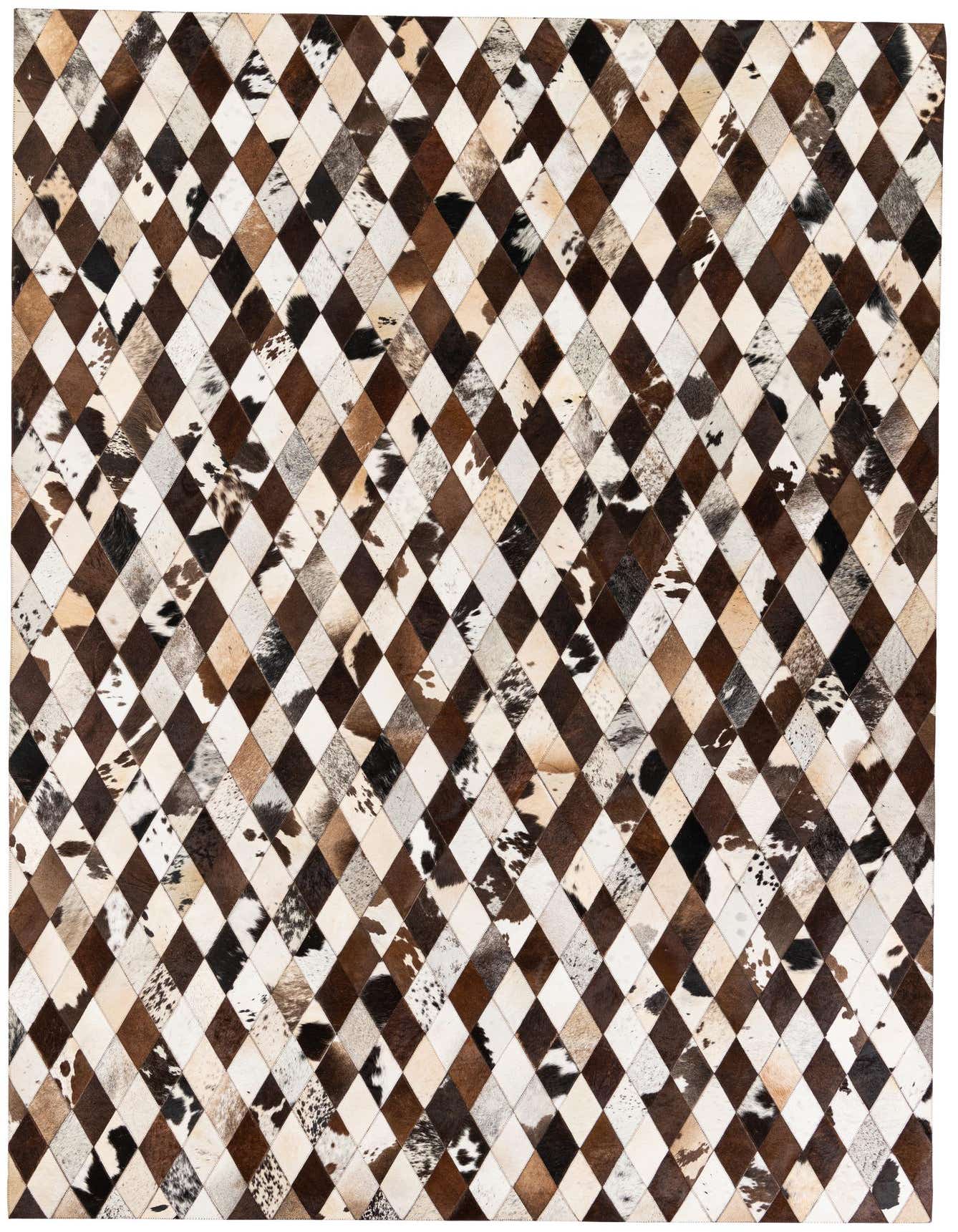 6' 6 x 9' 10 Cowhide Stocks Rug