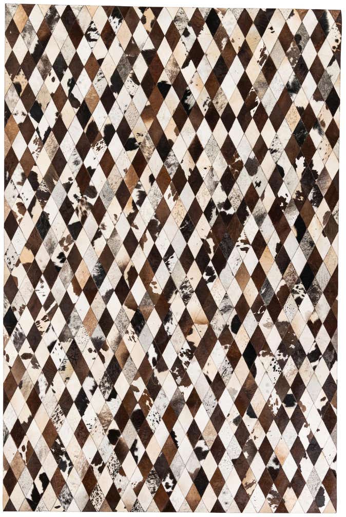 6' 6 x 9' 10 Cowhide Stocks Rug