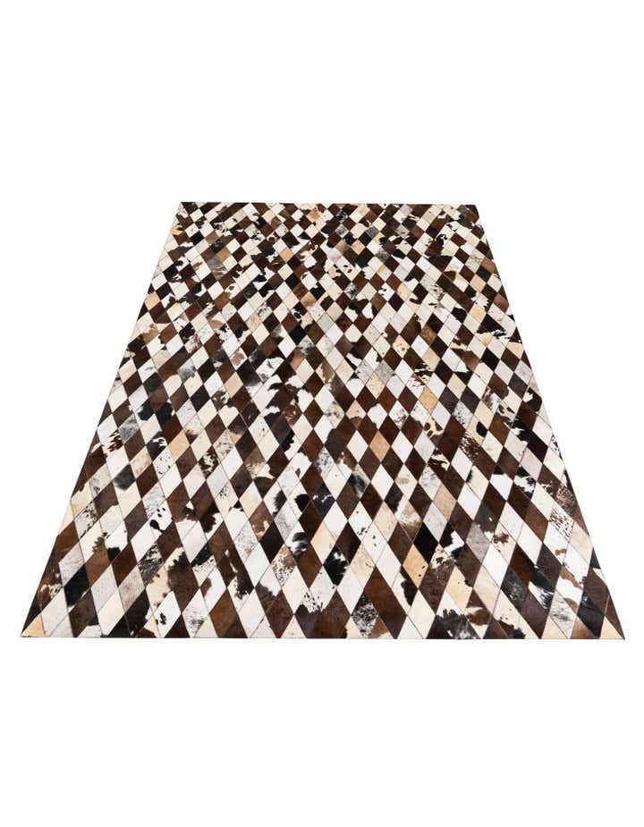 6' 6 x 9' 10 Cowhide Stocks Rug