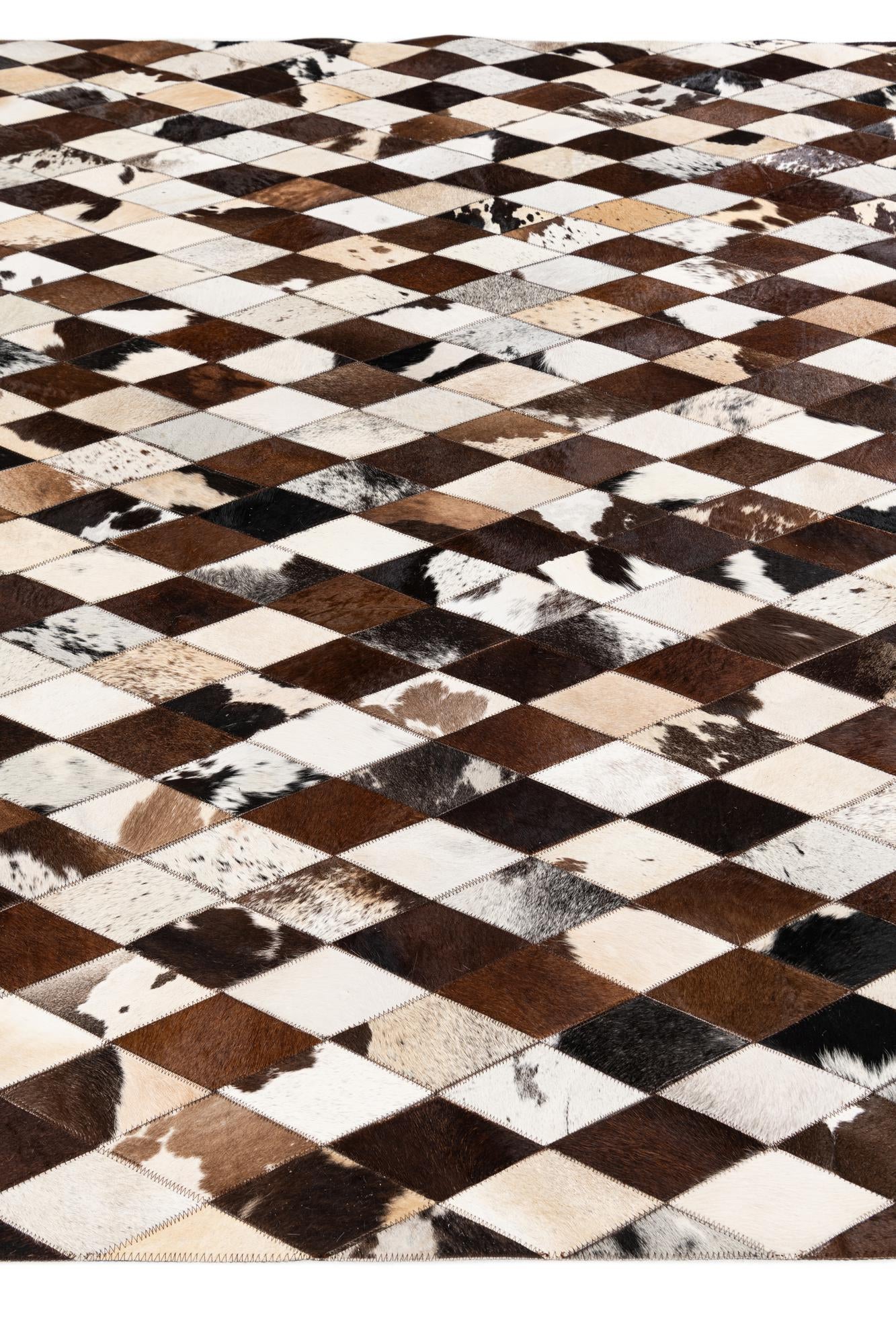 6' 6 x 9' 10 Cowhide Stocks Rug