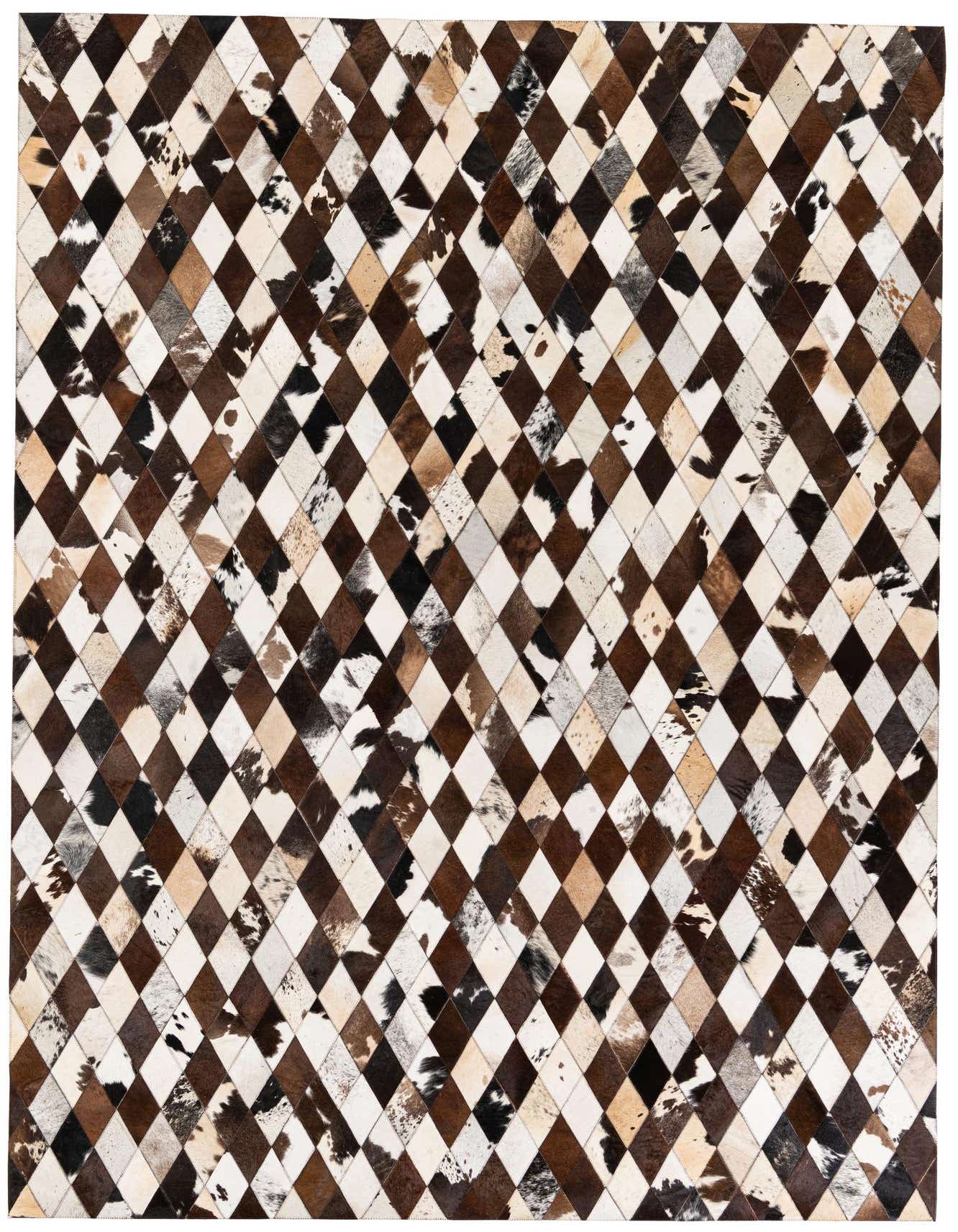 6' 6 x 9' 10 Cowhide Stocks Rug