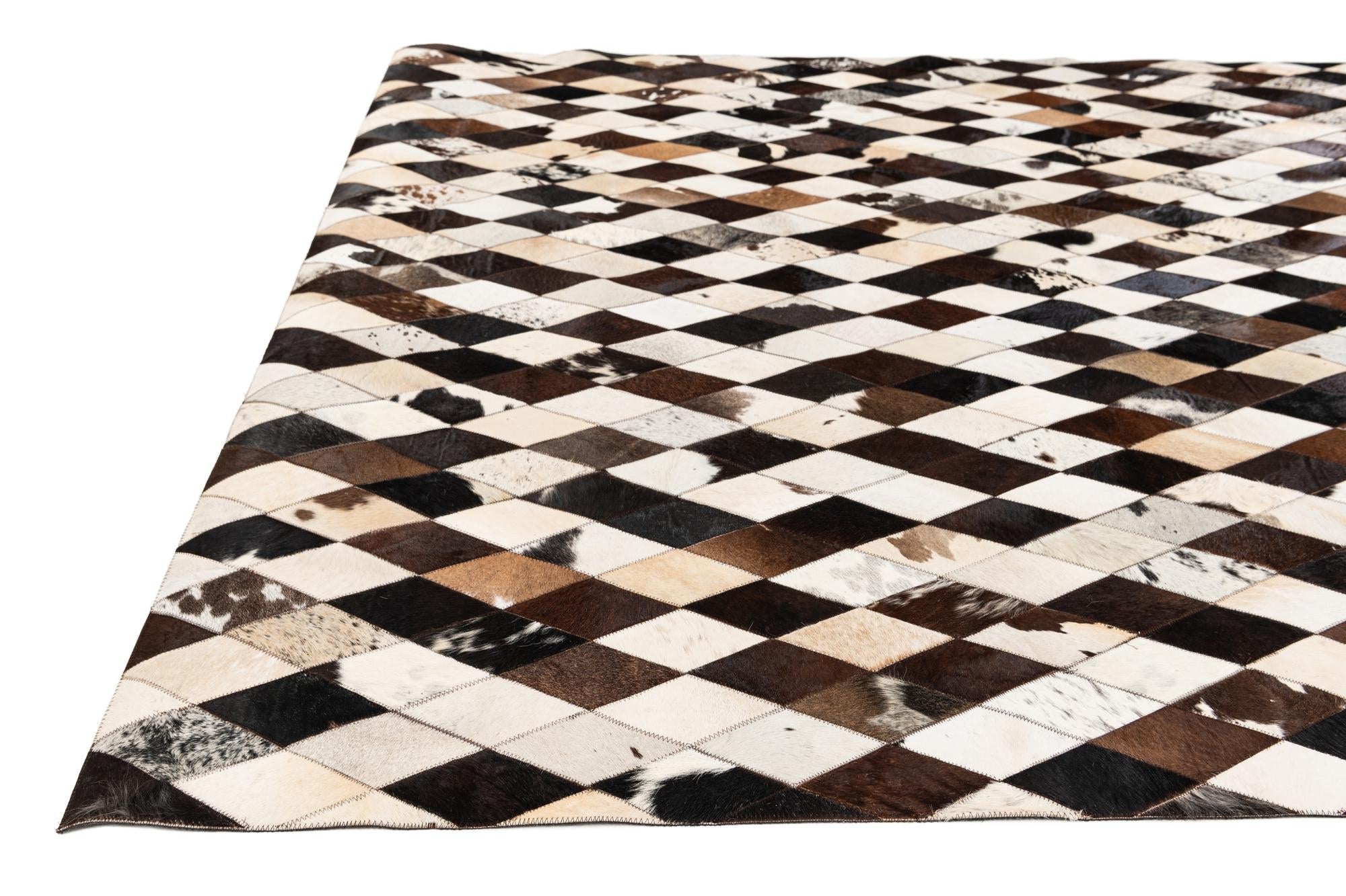 6' 7 x 9' 10 Cowhide Stocks Rug