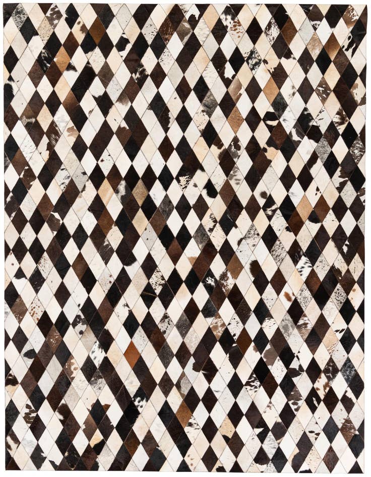 Detail image of 6' 7 x 9' 10 Cowhide Stocks Rug