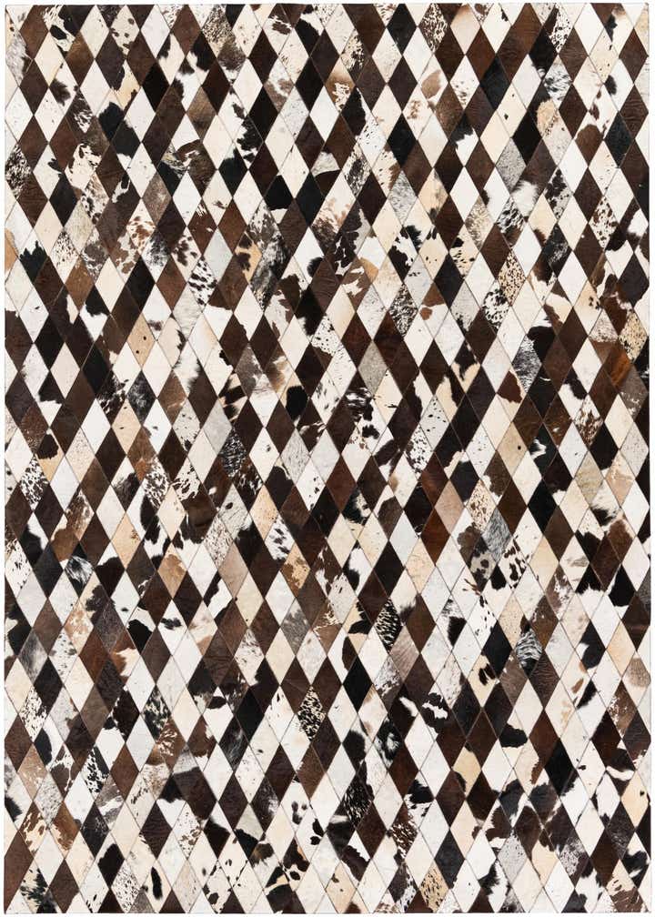 6' 8 x 9' 9 Cowhide Stocks Rug