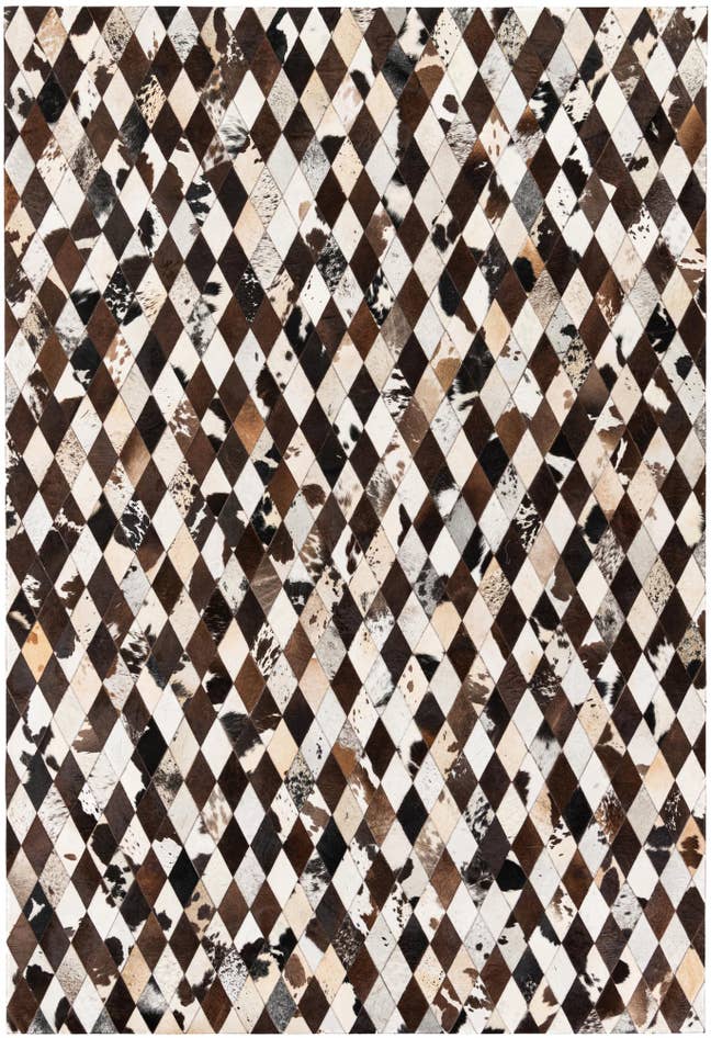 Detail image of 6' 8 x 9' 11 Cowhide Stocks Rug