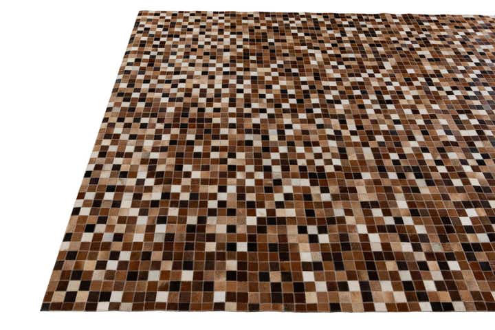 6' 8 x 9' 10 Cowhide Stocks Rug