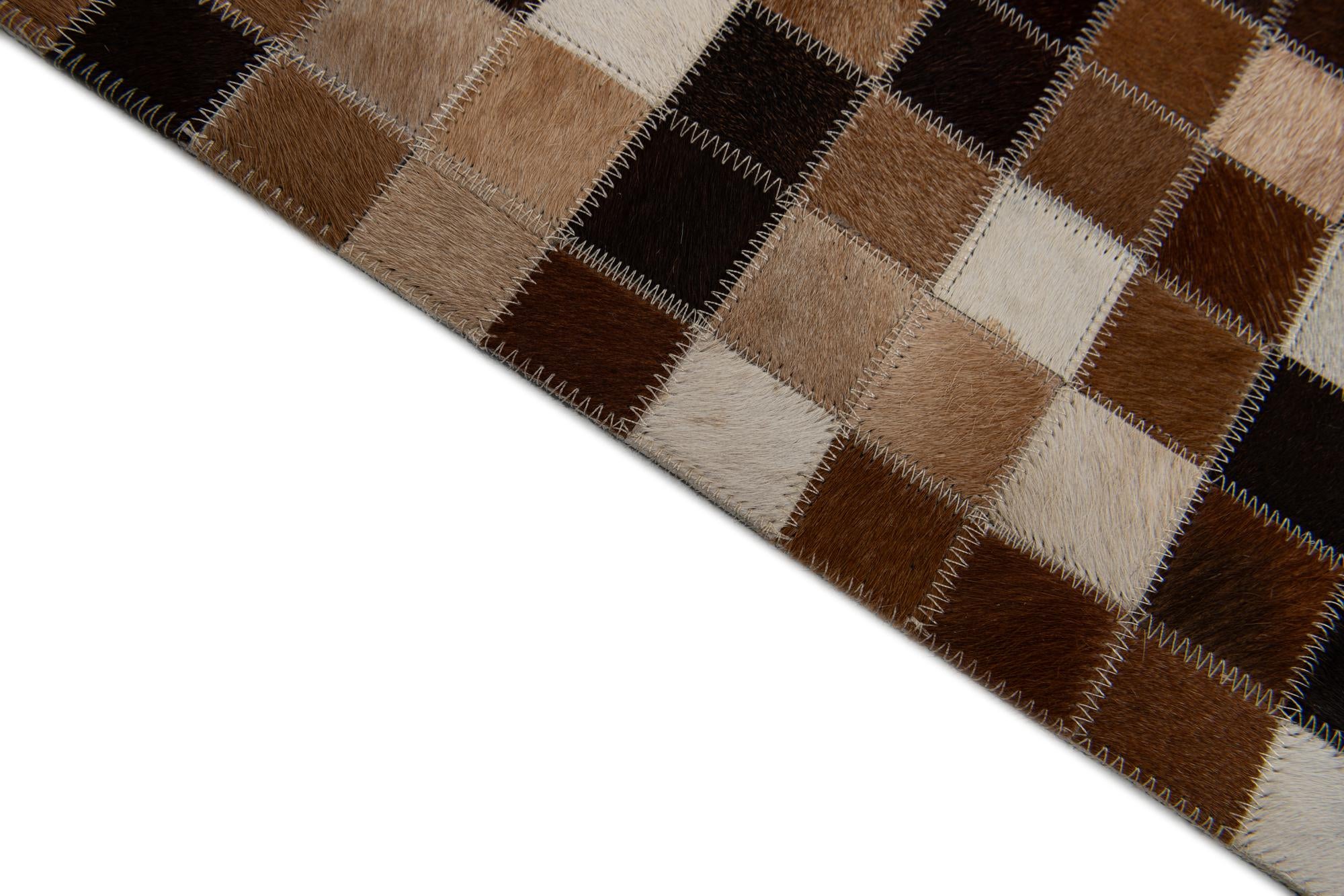 6' 8 x 9' 10 Cowhide Stocks Rug