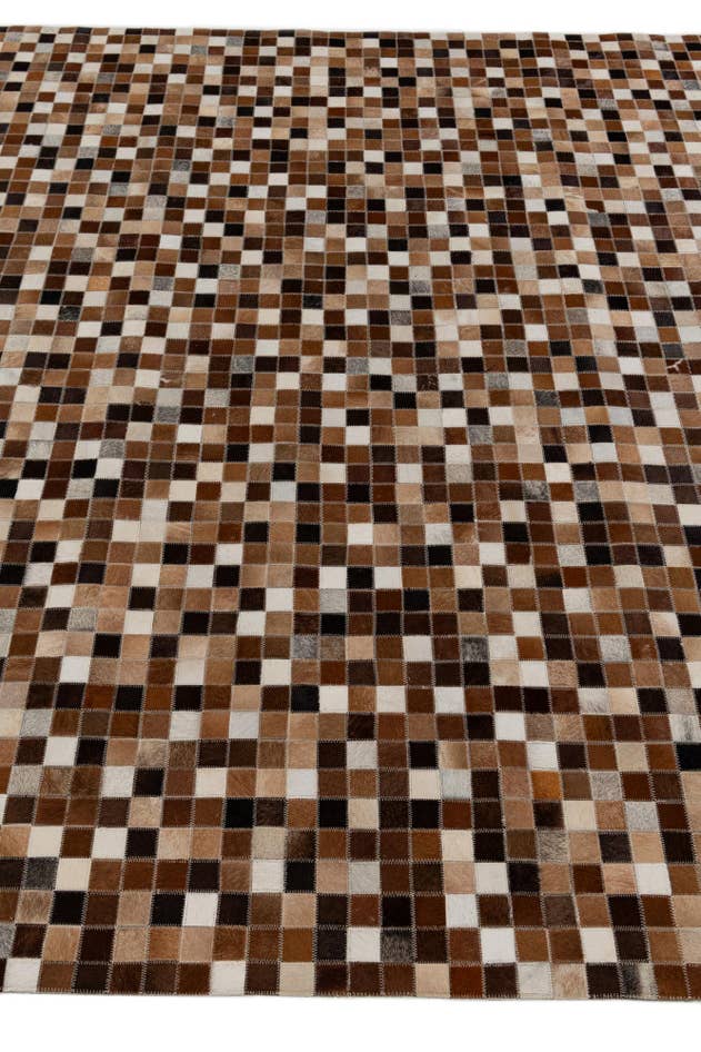 Detail image of 6' 8 x 10' Cowhide Stocks Rug
