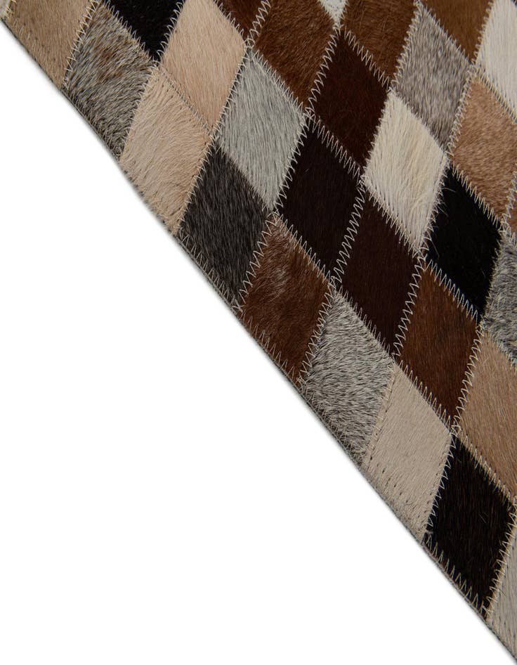 Detail image of 6' 8 x 10' Cowhide Stocks Rug