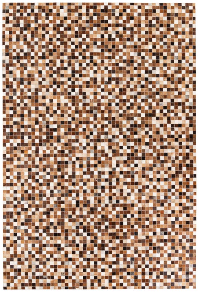 Detail image of 6' 8 x 10' Cowhide Stocks Rug