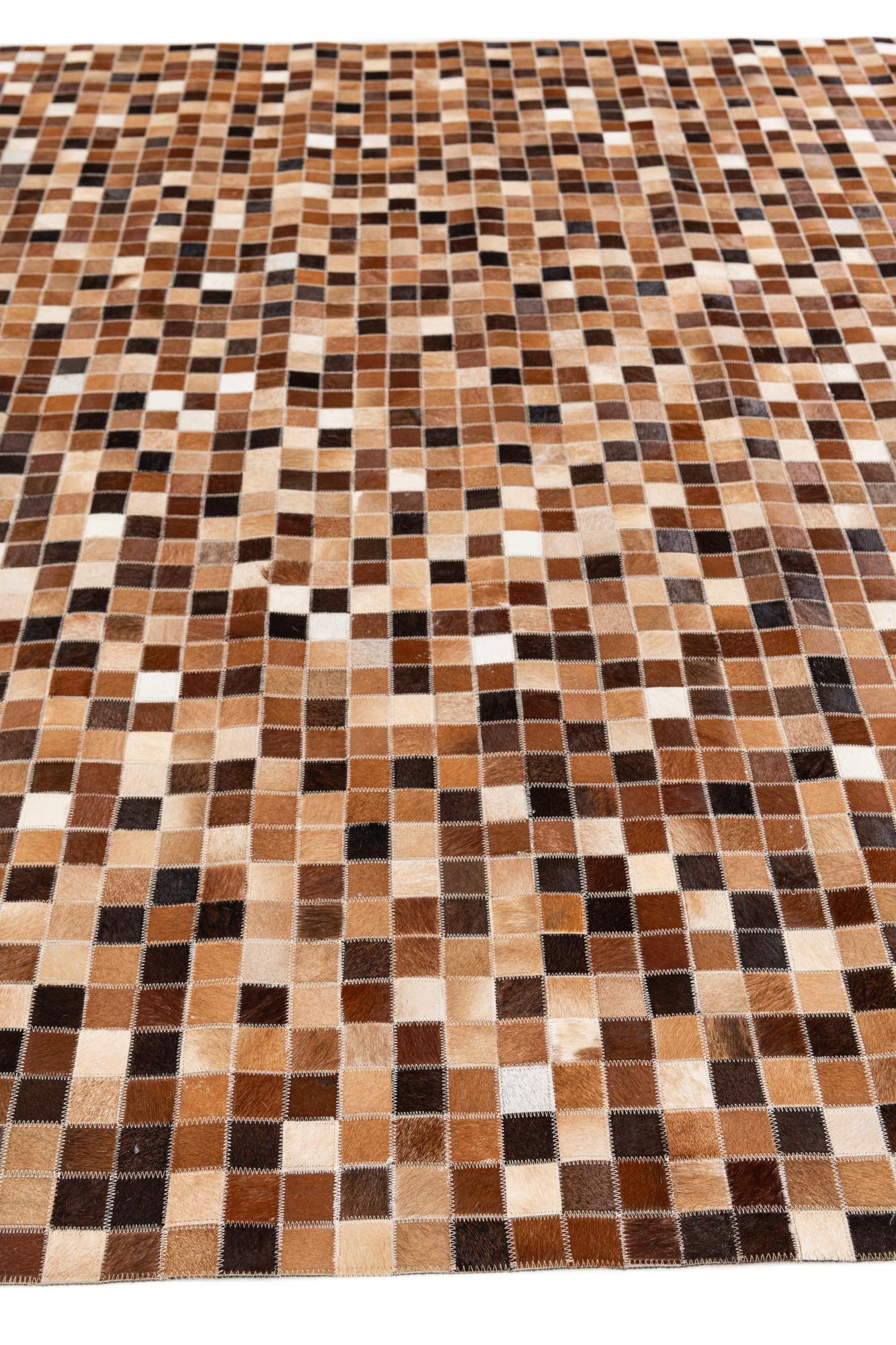 6' 8 x 9' 11 Cowhide Stocks Rug