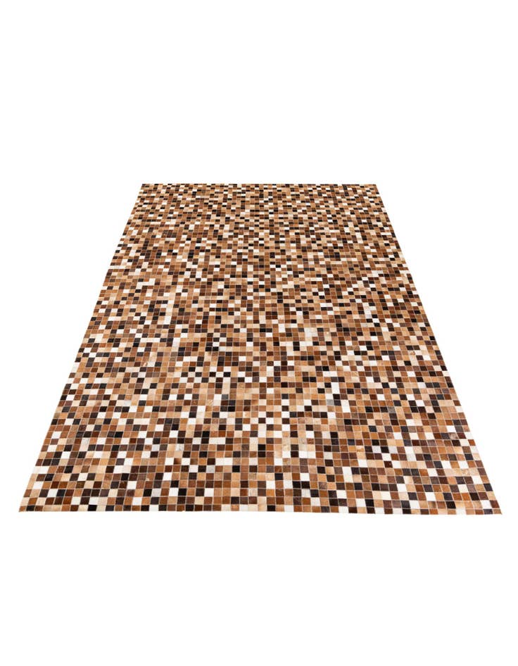 Detail image of 6' 9 x 9' 9 Cowhide Stocks Rug