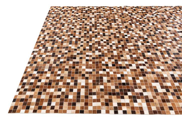 6' 9 x 9' 9 Cowhide Stocks Rug