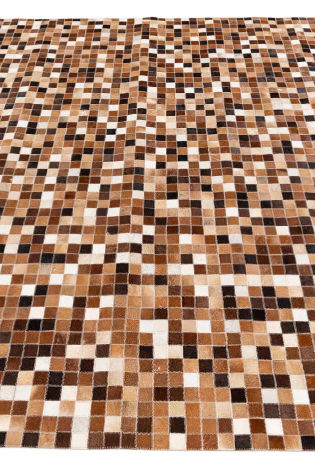 Detail image of 6' 9 x 9' 9 Cowhide Stocks Rug