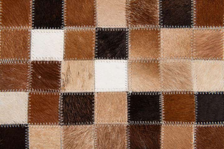 6' 9 x 9' 9 Cowhide Stocks Rug
