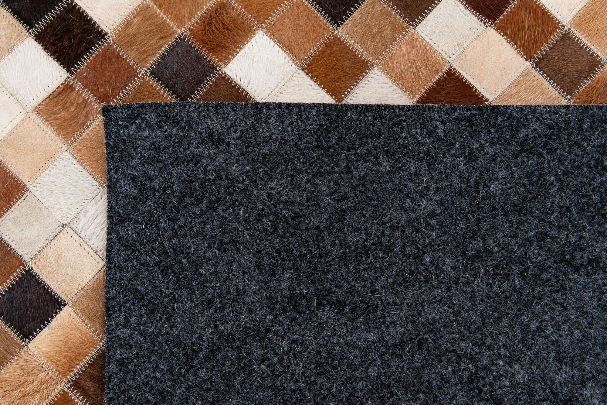 6' 9 x 9' 9 Cowhide Stocks Rug