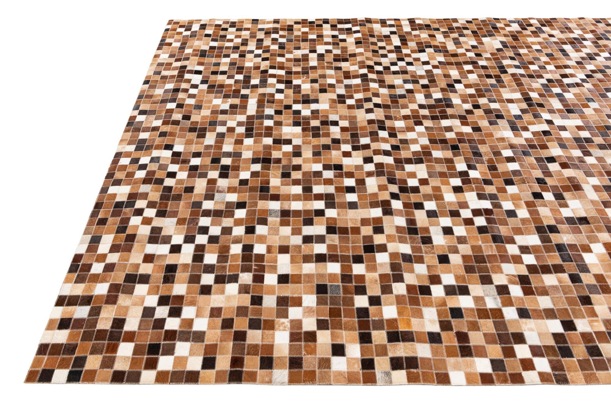 6' 8 x 9' 10 Cowhide Stocks Rug