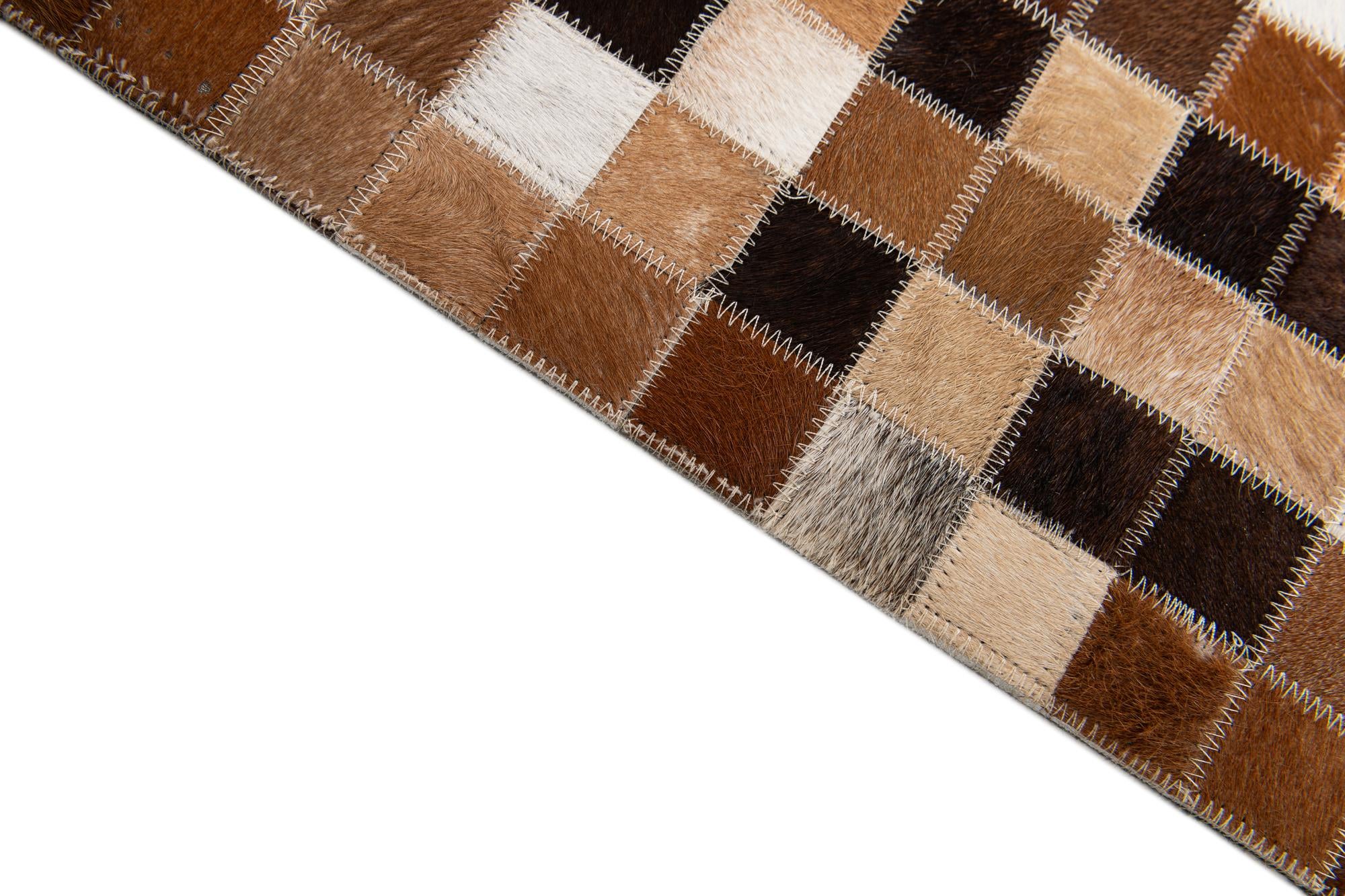 6' 8 x 9' 10 Cowhide Stocks Rug