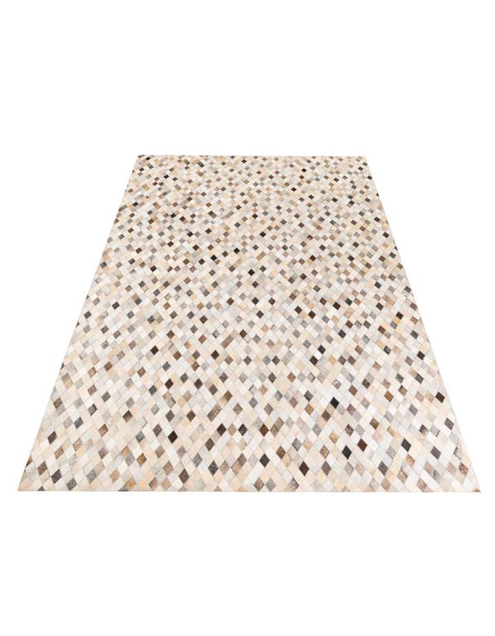 6' 7 x 9' 11 Cowhide Stocks Rug