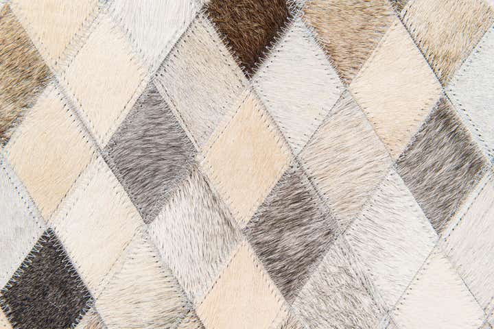 6' 7 x 9' 11 Cowhide Stocks Rug
