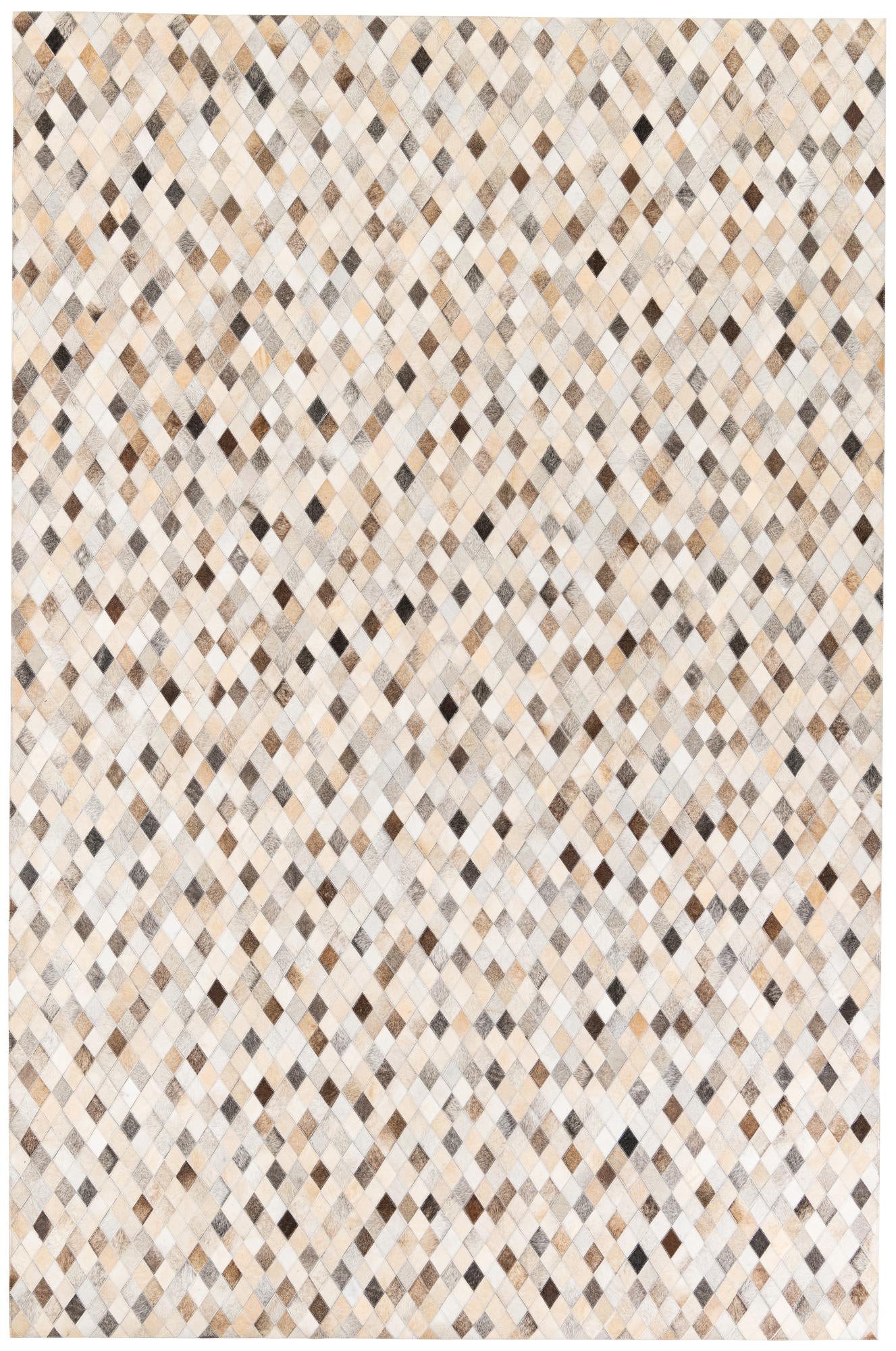 6' 7 x 9' 11 Cowhide Stocks Rug