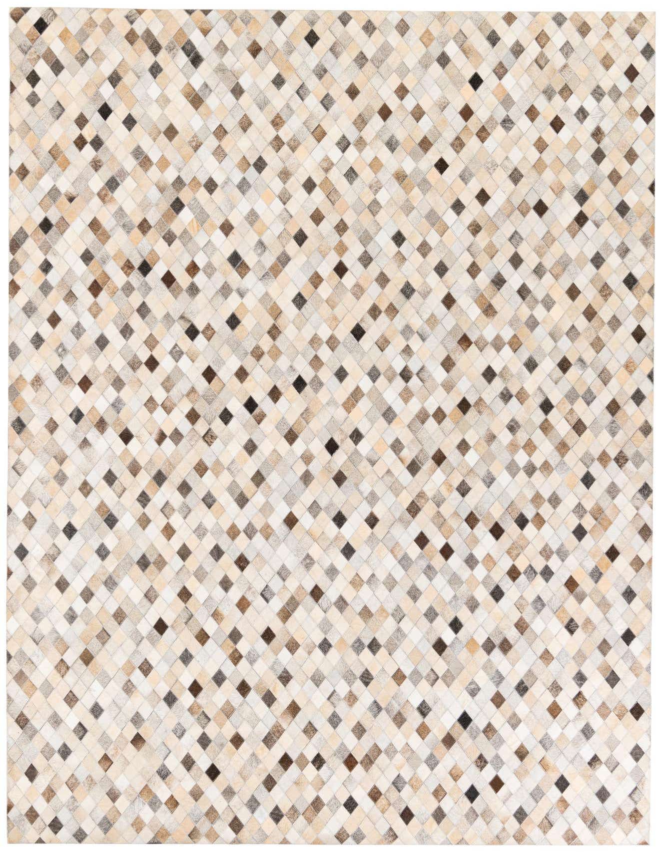 6' 7 x 9' 11 Cowhide Stocks Rug