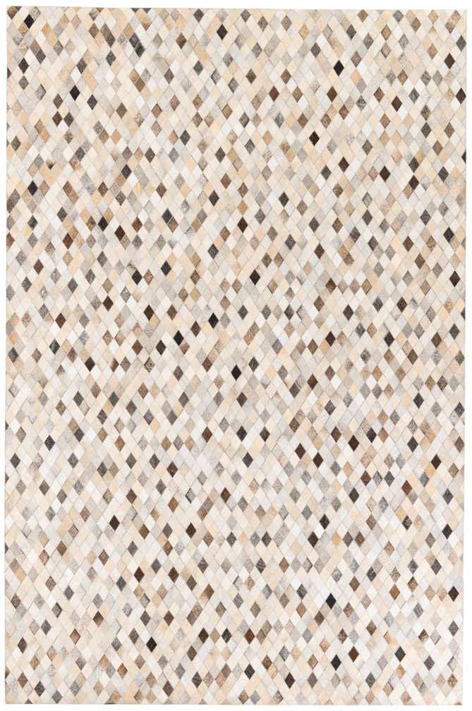 6' 7 x 9' 11 Cowhide Stocks Rug