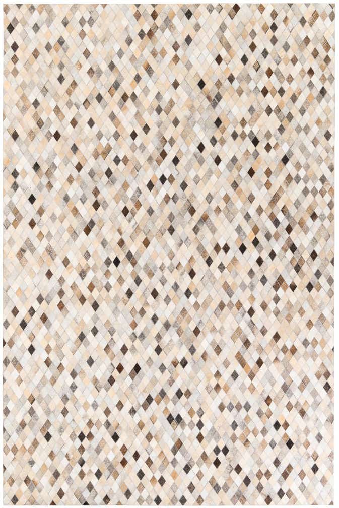 6' 7 x 9' 11 Cowhide Stocks Rug