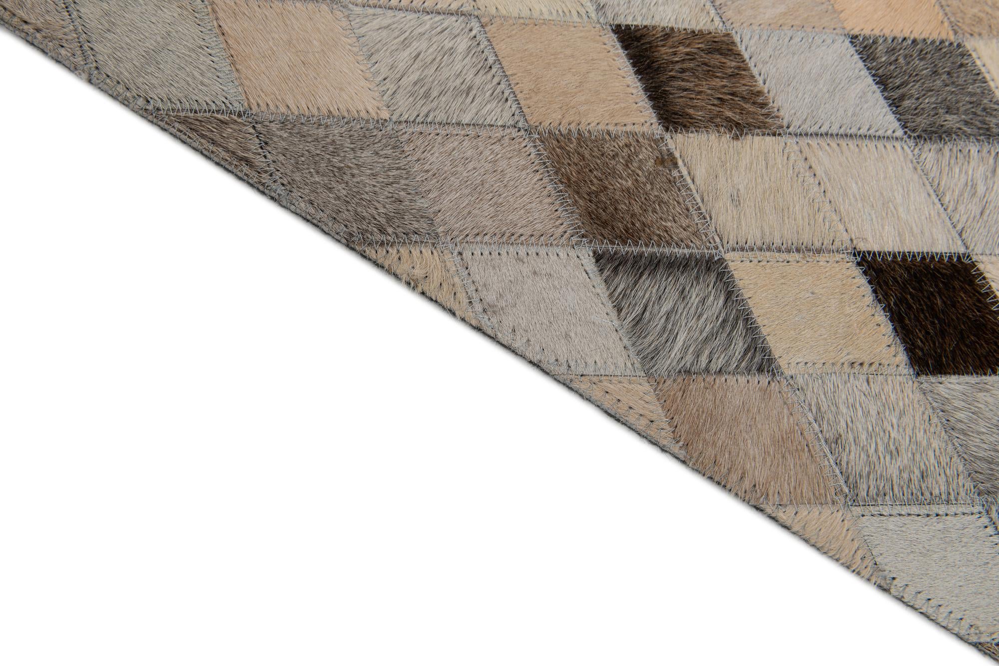 6' 9 x 9' 10 Cowhide Stocks Rug