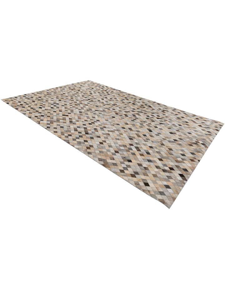 6' 7 x 9' 11 Cowhide Stocks Rug