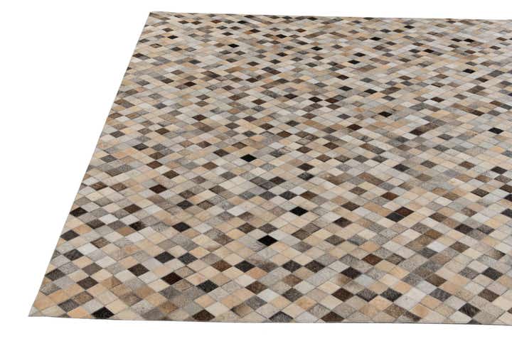 6' 7 x 9' 11 Cowhide Stocks Rug